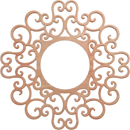 Ekena Millwork Reims Wood Fretwork Pierced Ceiling Medallion, Cherry, 16"OD x 6 1/8"ID x 1/4"T CMWP16X16X0250RECH